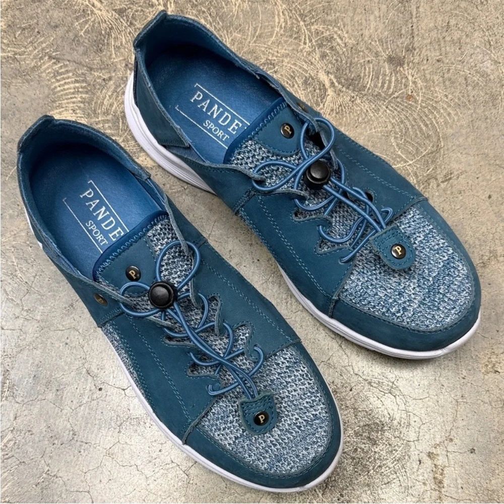 Pandere Sport comfort leather flyknit walking shoes